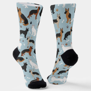 Calcetines Huesos y patas de pastor alemanes