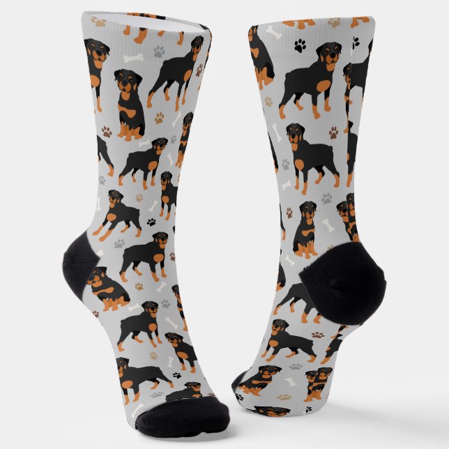 Calcetines Huesos y patas de perro de Rottweiler (Angular)