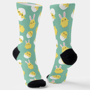Calcetines Huevo de huevo de pollo de pascua verde