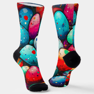 Calcetines Huevos de Pascua en el Arcoiris