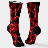 Humo Rojo Simétrico Minimalista Negro