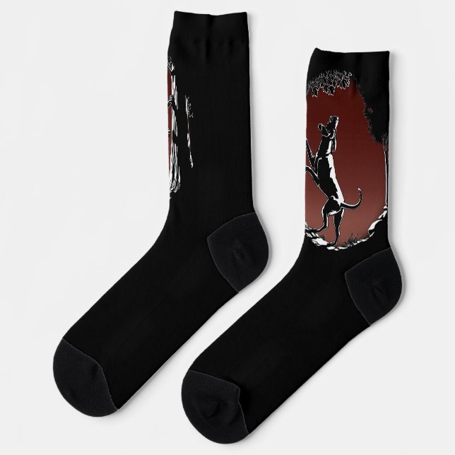 Calcetines Hunting Dog Socks Hound Dog Socks Customize (Izquierda)