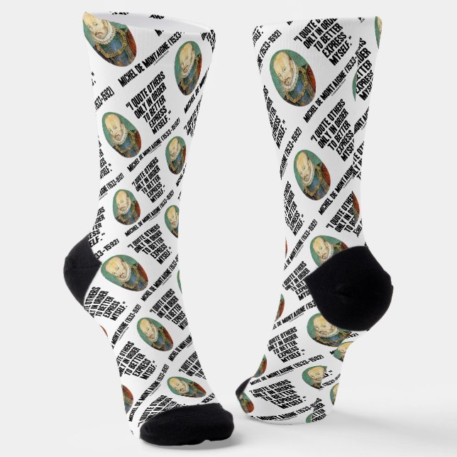 Calcetines I Quote Others Better Express Myself de Montaigne (Angular)