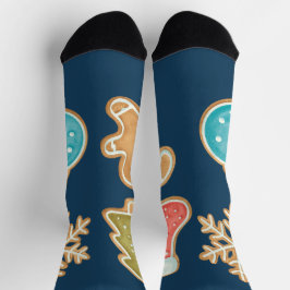 Calcetines Iconos caprichosos de galletas de Navidad