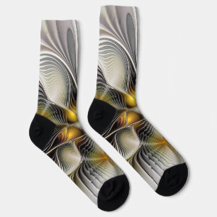Calcetines Ilusión óptica abstracta fractal 3D con profundida