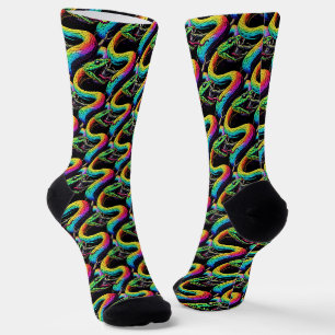 Calcetines Ilustracion colorido de serpiente