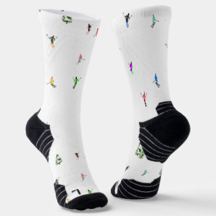 Calcetines Ilustración de esquiadores alpinos de freeride