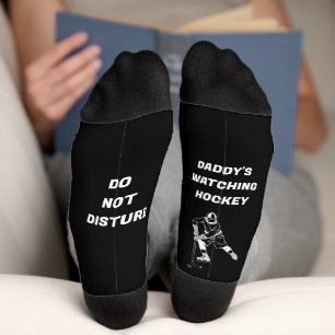Calcetines Ilustracion de hockey sobre hielo y zócalos de tex