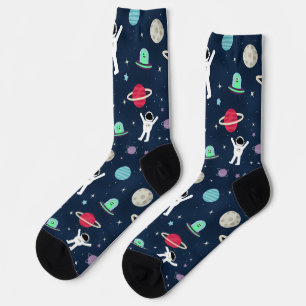 Calcetines Ilustración de patrón espacial