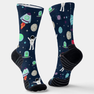 Calcetines Ilustración de patrón espacial
