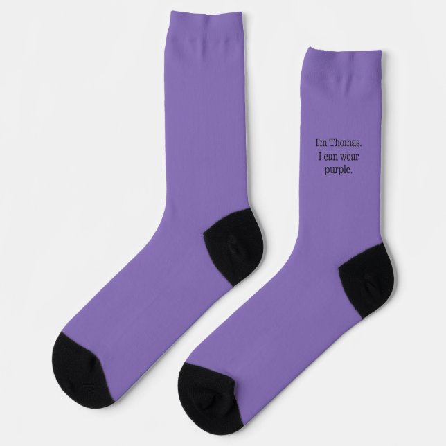 Calcetines I'm [Name], I can wear purple (Izquierda)