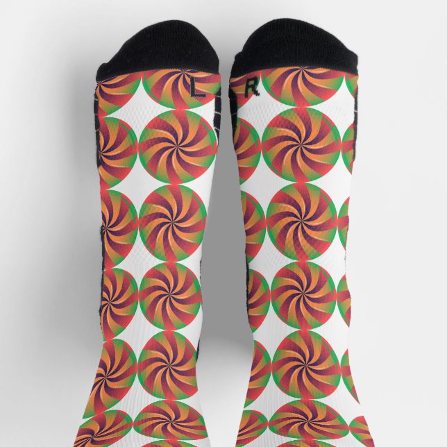 Calcetines Imagen de caramelo de piruleta Causal Hombres Muje (Arriba)