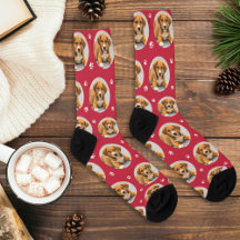 Imagen de perro personalizado Papel rojo