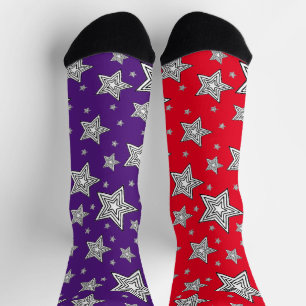 Calcetines impares con estrellas