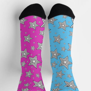 Calcetines impares con estrellas