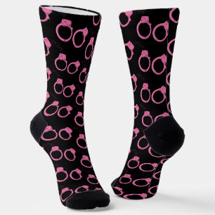 Calcetines Impresión de esposas rosas Bounty Hunter Fun