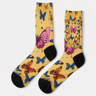 Calcetines Impresión de mariposa