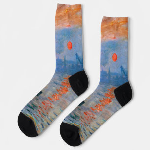 Calcetines Impresión de Monet, amanecer en medias