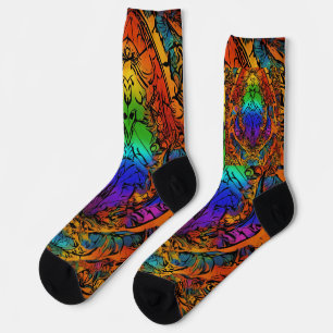 Calcetines "Impresión de raperos arcoiris"