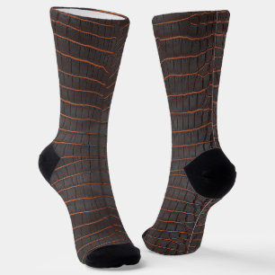Calcetines Impresión de textura de cocodrilo del Nilo de cast
