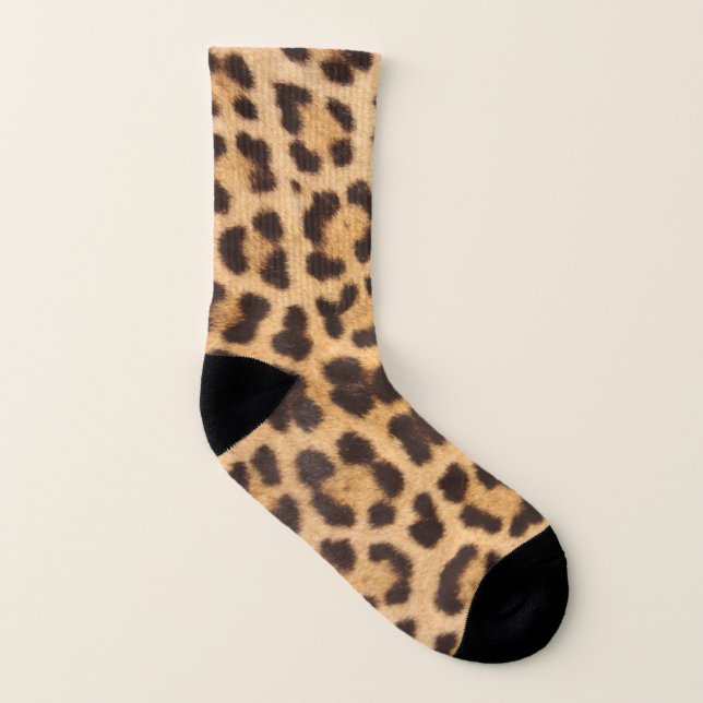 Calcetines Impresión de un animal leopardo elegante (Parte exterior derecha)