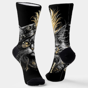 Calcetines Impresionante gato steampunk