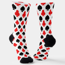 Calcetines impresos con cartas de juego de trébole