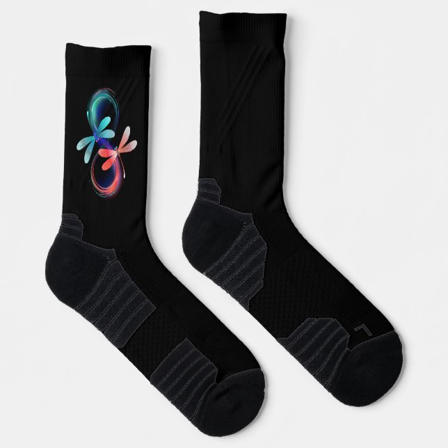 Calcetines Infinito con libélulas brillantes (Derecha)