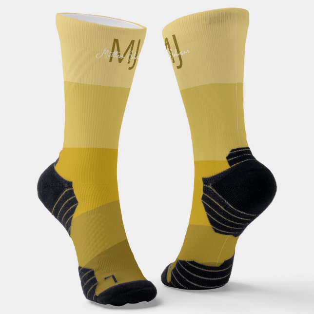 CALCETINES INICIALES MONOGRAM NOMBRE PATRÓN DE LÍNEA GRADIENT (Angular)