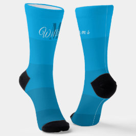 Calcetines Iniciales Y Monograma Personalizados Para Blue Col