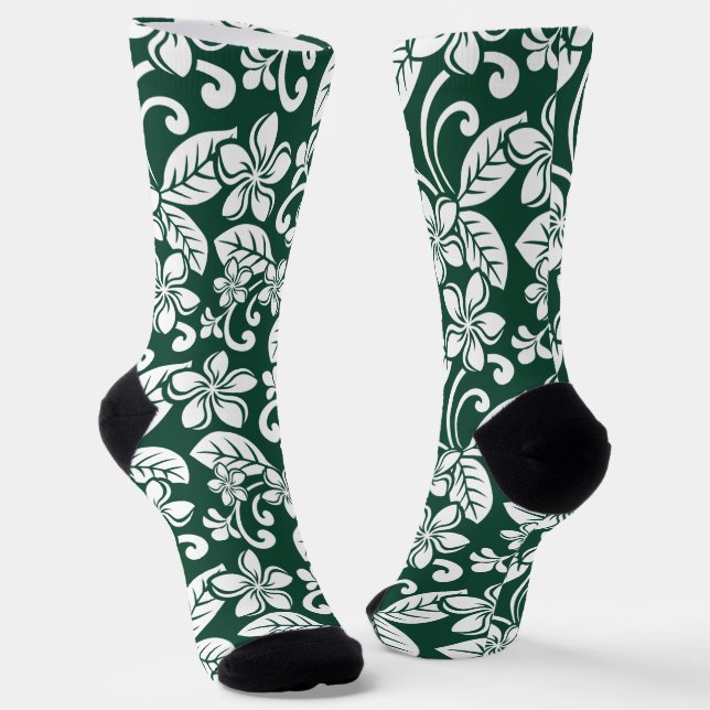 CALCETINES ISLANDIA PLUMERIA (VERDE FORESTAL) (Angular)