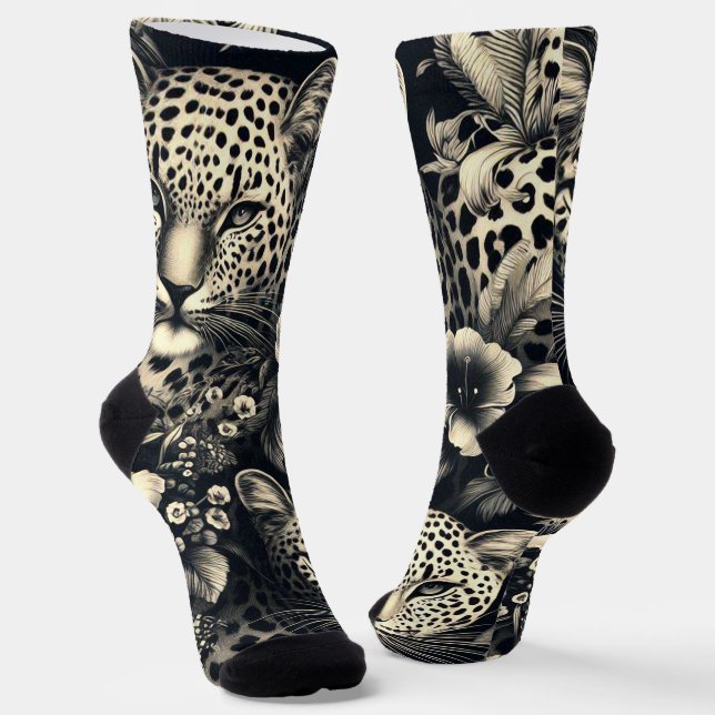 Calcetines Jaguar de selva vintage (Angular)