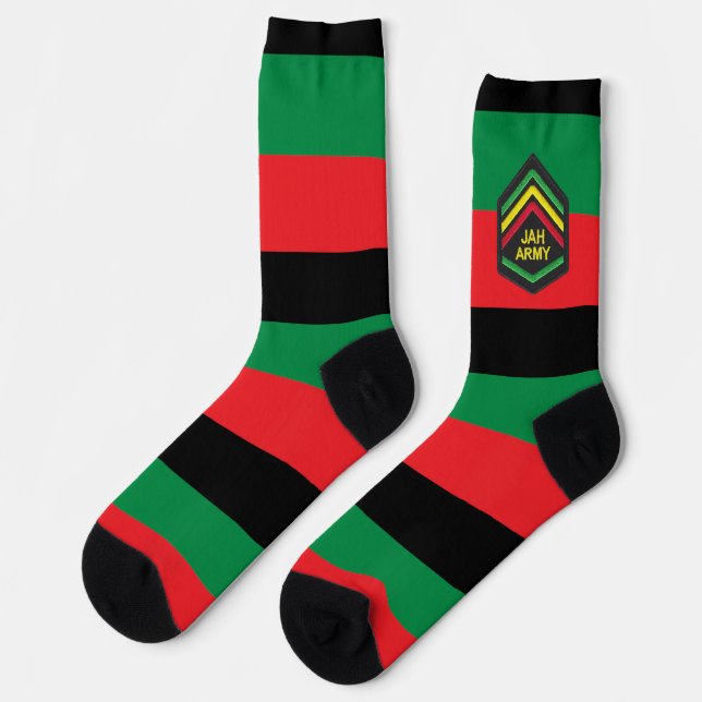 Calcetines Jah Army UNIA Africa Black Power Socks (Izquierda)