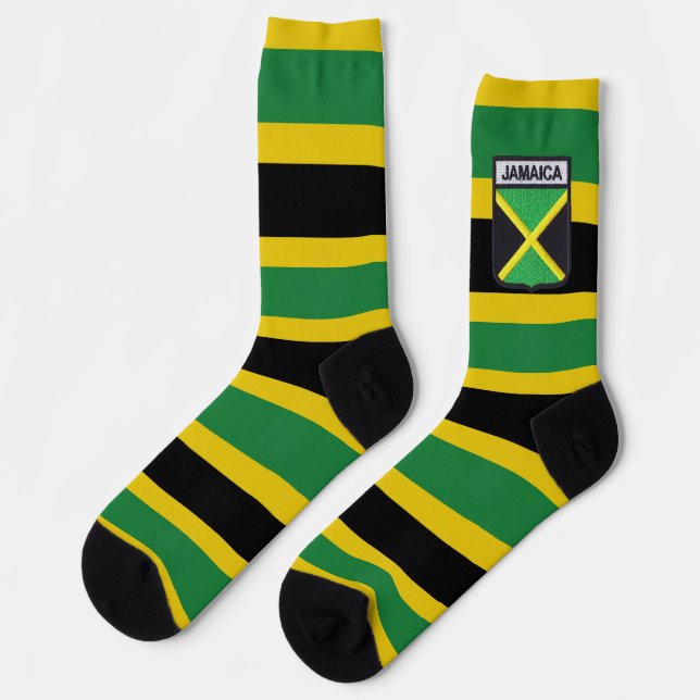 Calcetines Jamaica Flag Socks Proud Jamaicans Rasta Roots (Izquierda)