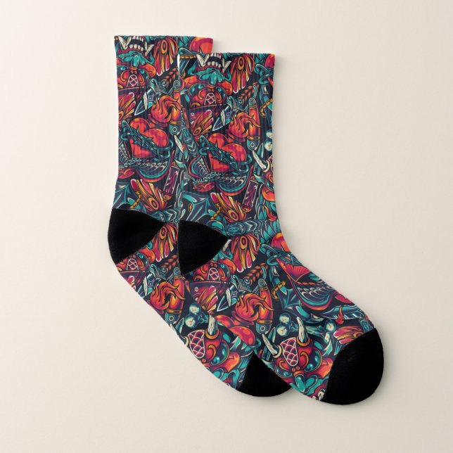 Calcetines japanese style All-Over-Print Socks (Par)