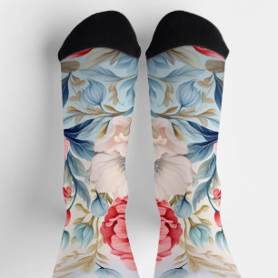 Calcetines Jardín Botánico de Flores Románticas Elegantes