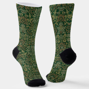 Calcetines Jardín de flores William Morris - Verdes