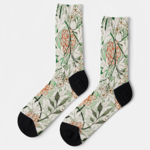 Calcetines Jardín de Jazmín Flor Clásica de William Morris