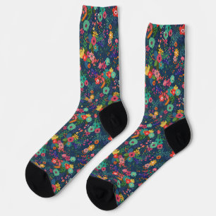 Calcetines Jardín en flor de primavera