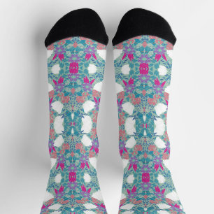 Calcetines Jardín floral pastel colorido lindo