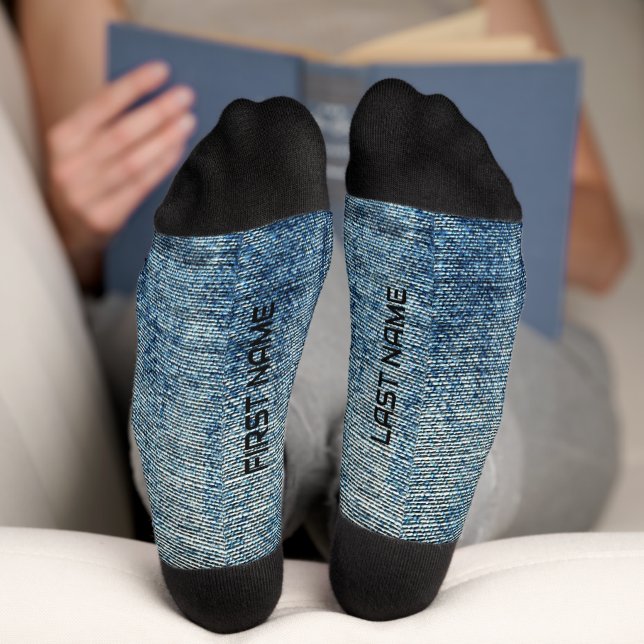 Calcetines Jeans despojados personalizados (Abajo)