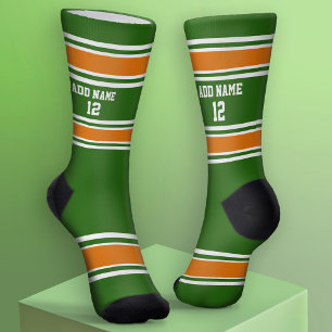 Calcetines Jersey de Green and Naranja Sport - Número de nomb