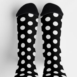 Calcetines Jockey Silks Dots White on Black Derby Polka Dot