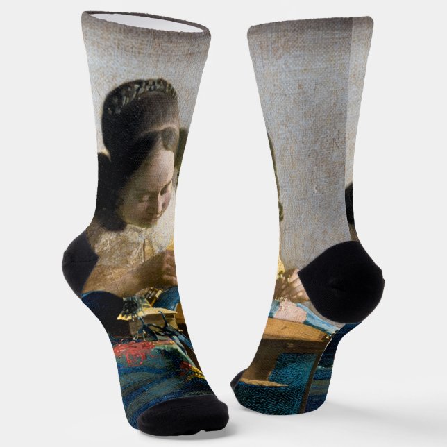 Calcetines Johannes Vermeer - El Lacemaker (Angular)