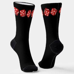 Calcetines Juego de dados del Casino Rojo