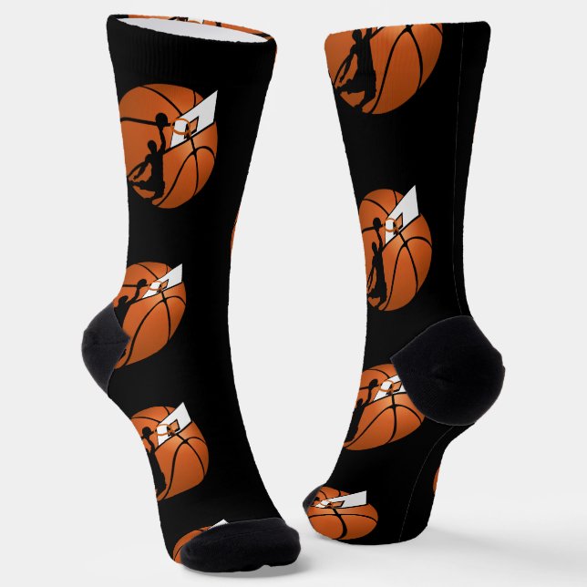 Calcetines Jugador de baloncesto y Hoop (Angular)
