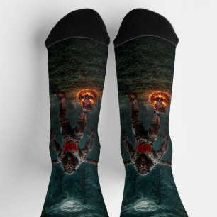 Calcetines Jugador de Fútbol con Licantropía Arte de Terror d