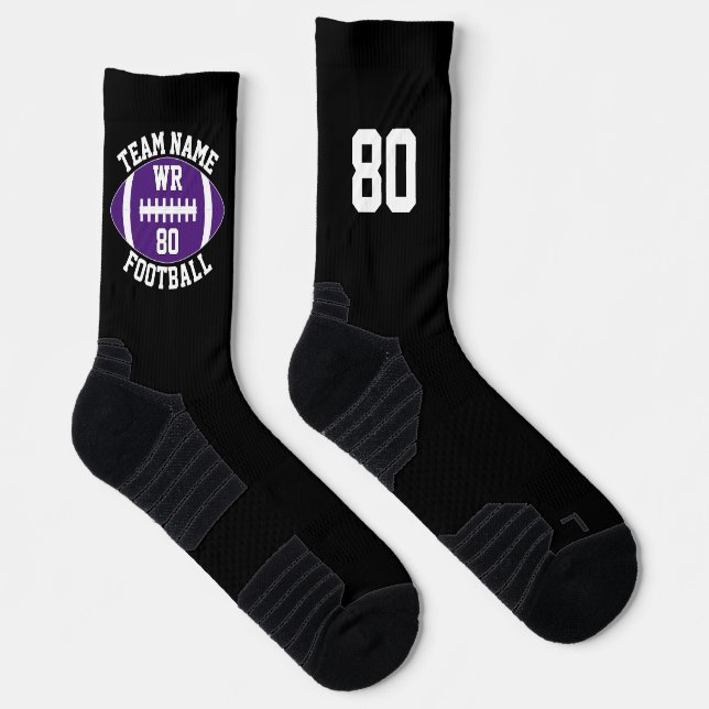 Calcetines Jugador de fútbol personalizado Nombre de equipo N (Derecha)