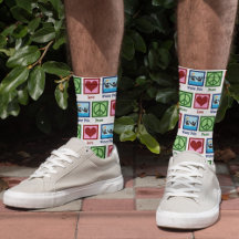 Jugador de Polo de Cuadros Peace Love Water