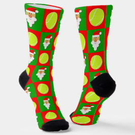 Calcetines Jugador de tenis Santa Navidades Patrón vacaciones